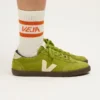 Calcetines icónicos de algodón blanco naranja