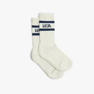Calcetines icónicos de algodón blanco y azul