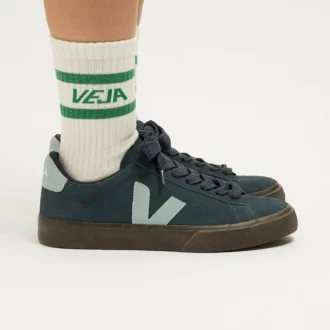 Calcetines icónicos de algodón blanco y verde