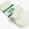 Calcetines icónicos de algodón blanco y verde