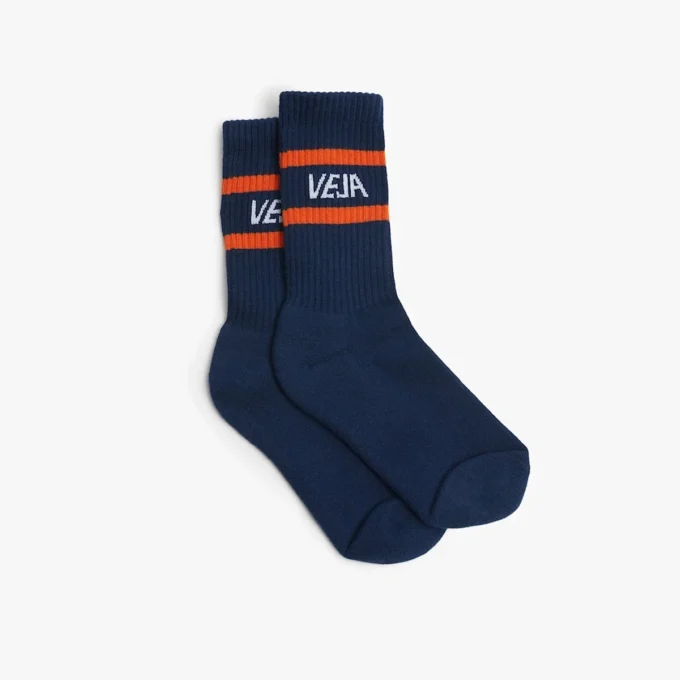 Calcetines Iconic Algodón Azul Blanco Naranja