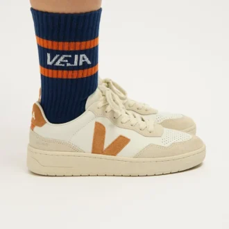 Calcetines Iconic Algodón Azul Blanco Naranja