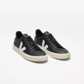 Campo Leather Black White
