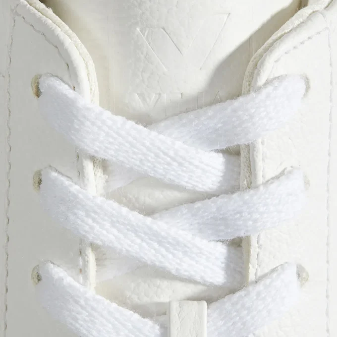 Cordones de algodón orgánico blanco