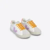 Cuero Esplar Blanco Orquídea Naranja Fluo