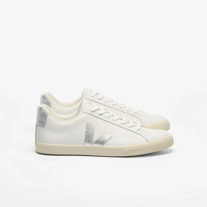 Cuero Esplar Blanco Plata
