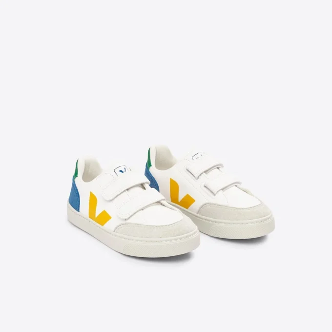 Cuero V 12 blanco multicolor índigo