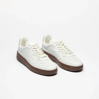 Cuero V-90 Blanco Pierre Almendra
