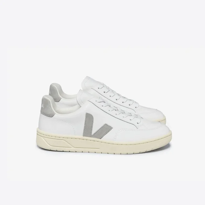 V-12 Cuero Blanco Gris claro V-12 Cuero Blanco Gris claro