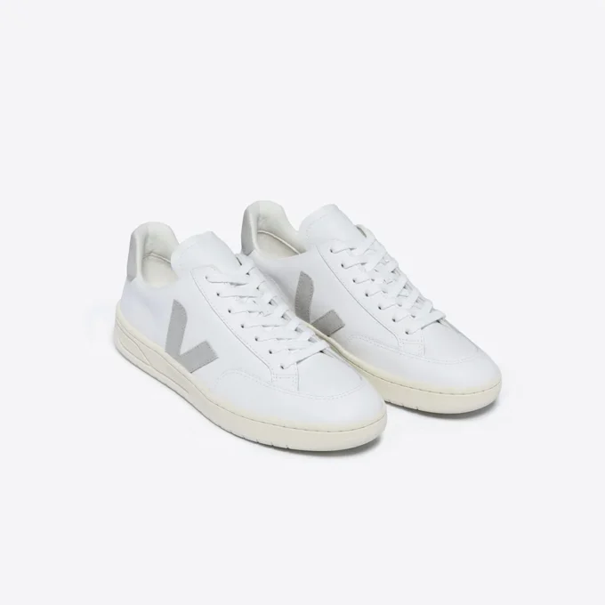 V-12 Cuero Blanco Gris claro V-12 Cuero Blanco Gris claro
