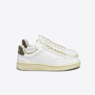 V-12 Stitch Leather Blanco Caqui