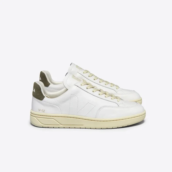 V-12 Stitch Leather Blanco Caqui V-12 Stitch Leather Blanco Caqui