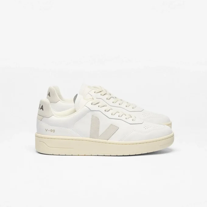 V-90 Cuero blanco natural