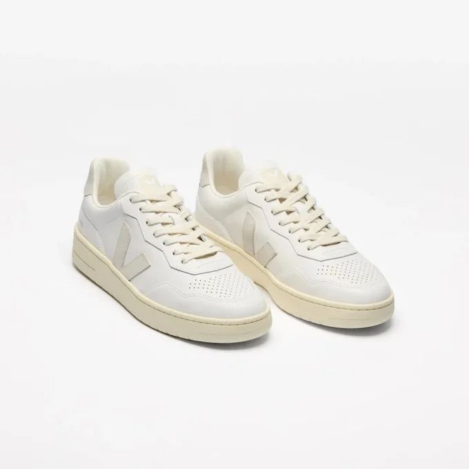V-90 Cuero blanco natural