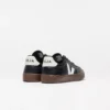 Volley Cordones elásticos Cuero Negro Blanco Corteza Volley Cordones elásticos Cuero Negro Blanco Corteza