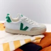 Volley Cordones elásticos Lona Blanco Esmeralda Volley Cordones elásticos Lona Blanco Esmeralda