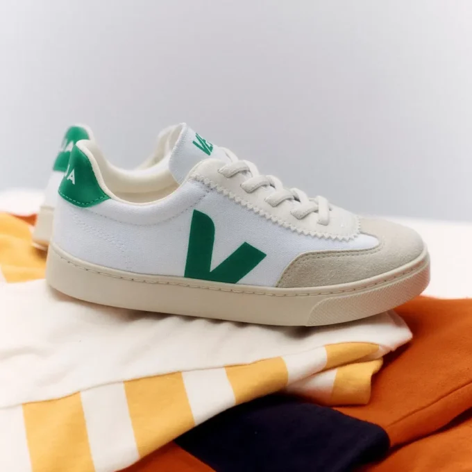 Volley Cordones elásticos Lona Blanco Esmeralda Volley Cordones elásticos Lona Blanco Esmeralda