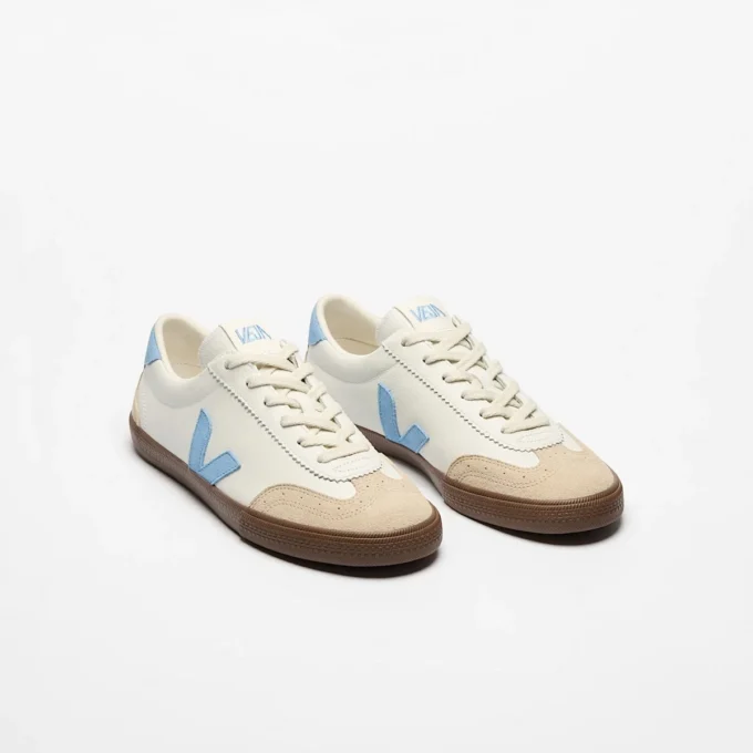 Volley Leather Blanco Aqua Bark
