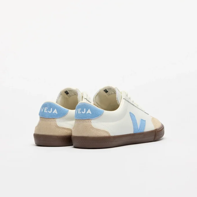 Volley Leather Blanco Aqua Bark