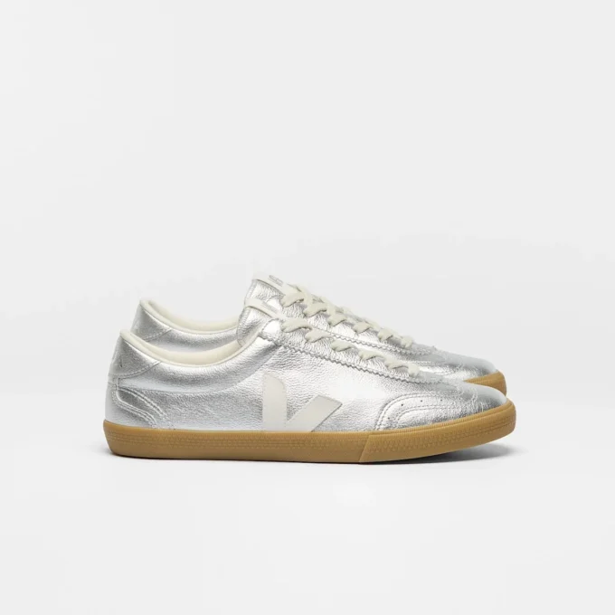 Volley Leather Silver White Natural