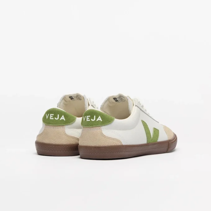Volley Leather White Kiwi Bark