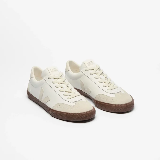 Volley Leather White Natural Bark Volley Leather White Natural Bark