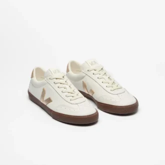 Volley Leather White Platine Bark